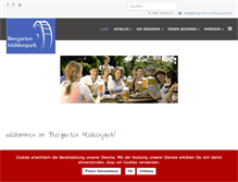 Tablet Screenshot of biergarten-muehlenpark.de